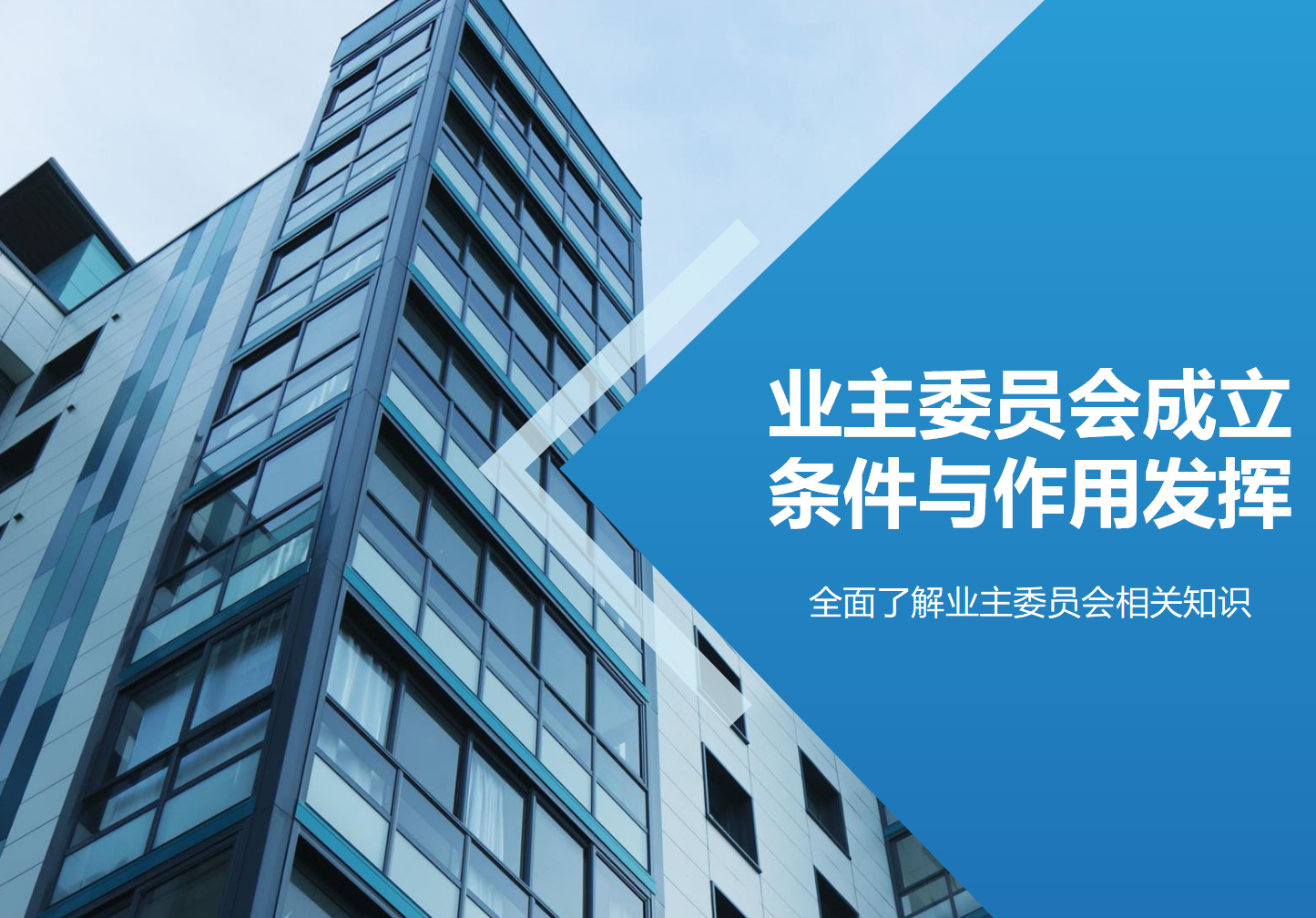 业主委员会的成立条件与作用发挥